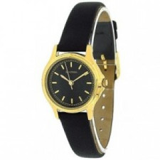 Sekonda 4141 Elegant Ladies Genuine Black Leather Strap Watch