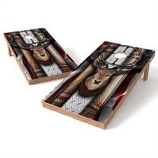 Official Size 2x4 Deer Head Cross Hairs Cornhole Game