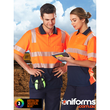 AIW Truedry Biomotion Segmented S/S Safety Polo