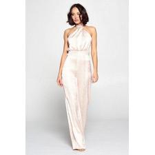 Wrap Front Halter Top Jumpsuit