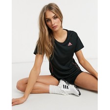 adidas Running long t-shirt in black