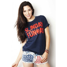 Sunday Funday T-Shirt (Navy & Red)