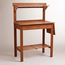 Natural Wood Potting Bench