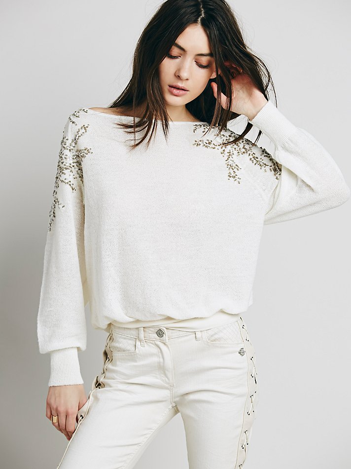 Free People Over the Shoulder Open Back Sweater at Free People Clothing Boutique