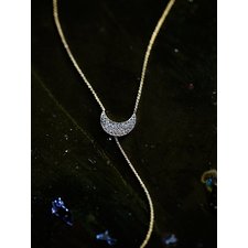 Zoe Chicco Diamond Crescent Lariat at Free People Clothing Boutique