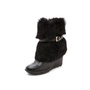 Salvatore Ferragamo Nuccio Fur Wedge Booties