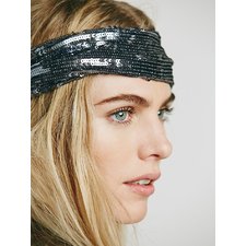 Free People Sequin Mesh Headband at Free People Clothing Boutique