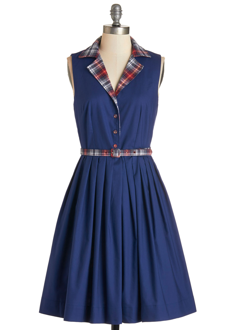Beacon of Charm Dress in Plaid | Mod Retro Vintage Dresses | ModCloth.com