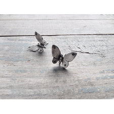 Butterfly  earrings Sterling silver stud earrings Insect jewelry Gift for her