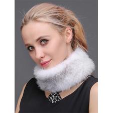 Knitted mink headband & neck warmer