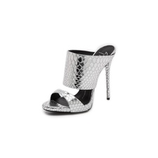 Giuseppe Zanotti Silver Snake Sandals