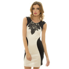 Amie Gem and Lace Detail Bodycon Dress