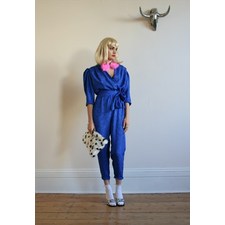 VINTAGE 80S BLUE JUMPSUIT