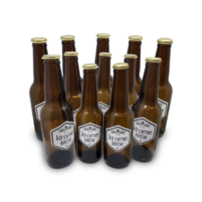 Amber Glass Pint Bottles Case of 12