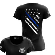 Buy Blue Line Flag Crest Tees for Women at Tactical Pro Supply