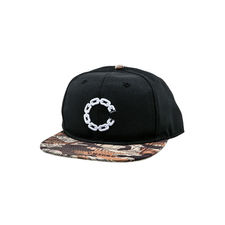 The Tactics Snapback Hat in Black & Brown Map Camo