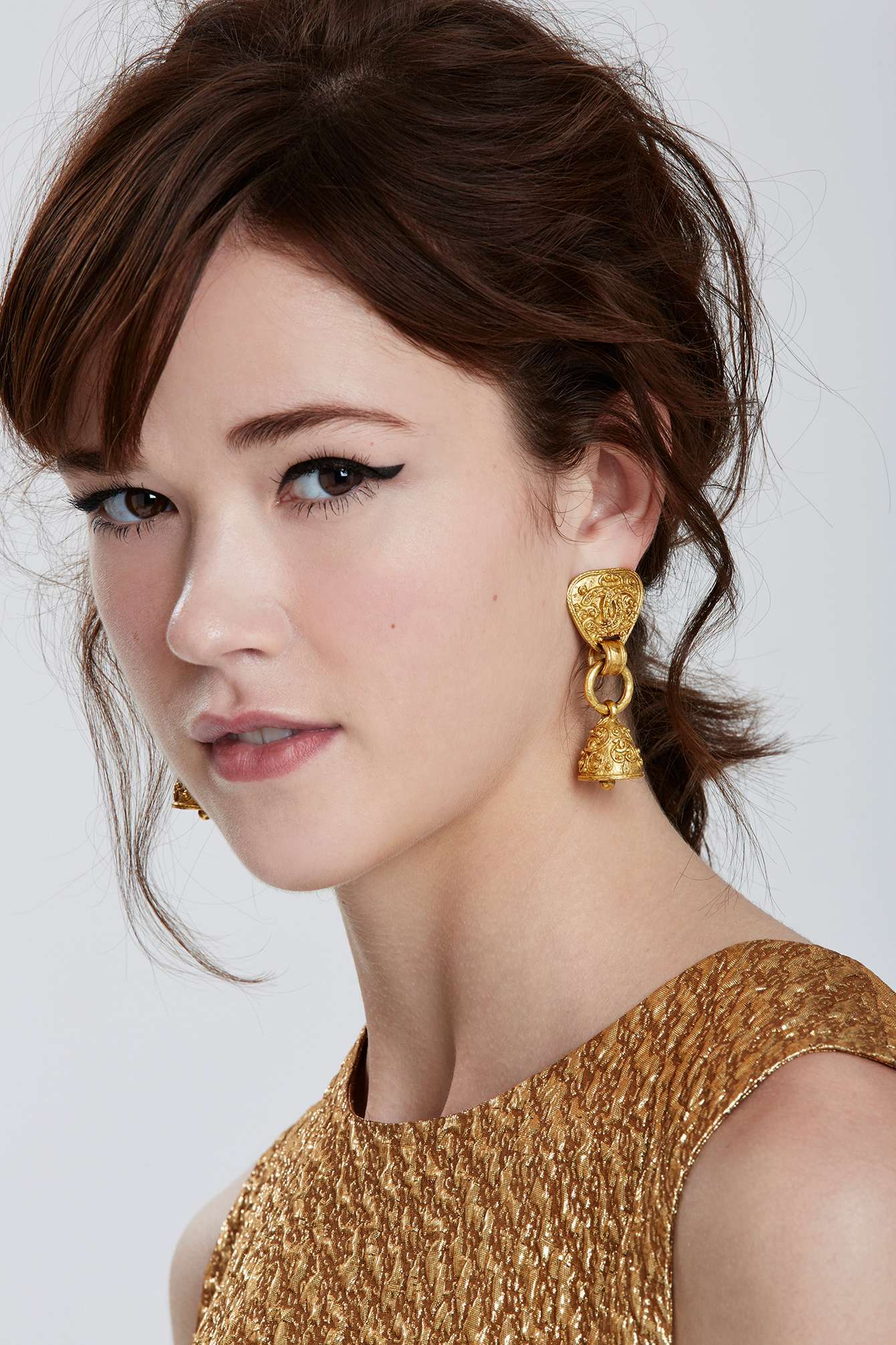 Vintage Chanel Fretwork Bell Earrings | Shop What's New at Nasty Gal