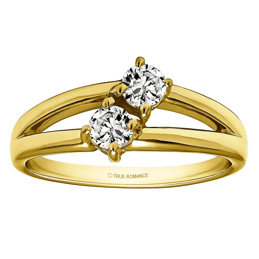 Two Stone Diamond Ring with...