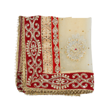 Royal Bridal Chunni with Golden Border