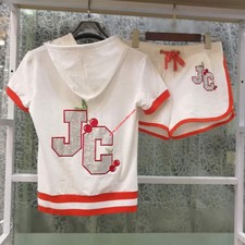 Juicy Couture Sequin JC Tracksuits 7293 2pcs Women Suits White