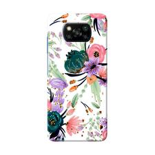 Abstract Flowers Print Poco X3 Back Cover