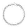 Sterling Silver 4.6mm Anchor Bracelet Diamond Cut