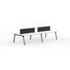 4 USER POWERPLANT DESKING + MESH OFFICE CHAIR