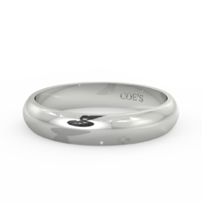 Ladies D-Shape Medium Weight Wedding Band