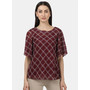 Women Maroon Printed Top