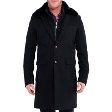 Buy Men's Designer Peacoat KingFur Black Blazer | Maceoo