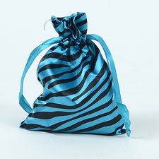 turquoise animal print satin bags