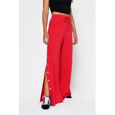 Snap Out Of It Drawstring Sweatpants in Red