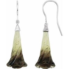 Sterling Silver Phantom Quartz Earrings