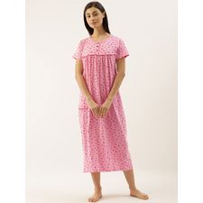 Pink Stars Night Dress