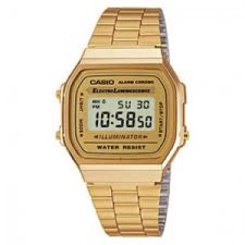 New Casio Gents Classic Digital Electro Luminescence Gold Brand Watch A168WG-9WDF