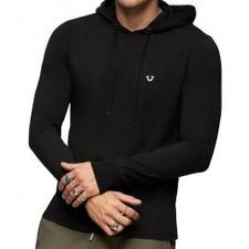 True Religion Black Logo Pullover Hoodie