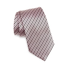 ERMENEGILDO ZEGNA Rasi Stripe Silk Tie, Main, color, STRIPES PINK