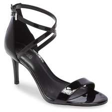 MICHAEL MICHAEL KORS Ava Strappy Sandal, Main, color, BLACK PATENT LEATHER