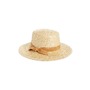 SAN DIEGO HAT Faux Leather Band Gondolier Hat, Main, color, NATURAL