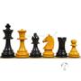 3.9" French Chavet Tournament Chess Pieces - Antiqued Boxwood