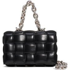 BOTTEGA VENETA The Chain Cassette Bag, Main, color, BLACK/ SILVER