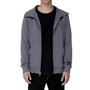 Konus Men Zip Up Hoodie With Chenille Embroidery In Heather Grey-Made By Luxe