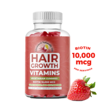 Biotin Vegetarian Strawberry Gummies For Hair Growth