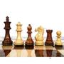 3.5" Fierce Knight Staunton Chess Pieces Only set - Weighted Golden Rosewood