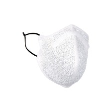 ST. JOHN COLLECTION Adult Sequin Tweed Contoured Face Mask, Main, color, WHITE SEQUIN