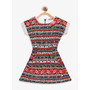 Girls Red Printed Dress