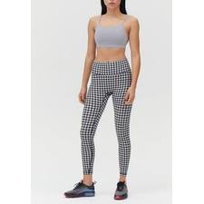 Hybrid Fleece Houndstooth Print Leggings High Waist-Made By Luxe
