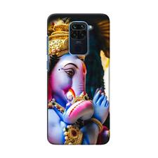 Lord Ganesh Statue Redmi Note 9 Back Cover