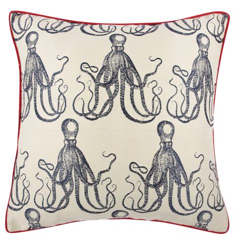 18" x 18" Octopus Jacquard ...
