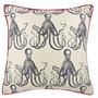 18" x 18" Octopus Jacquard Pillow design by Thomas Paul - BURKE DECOR